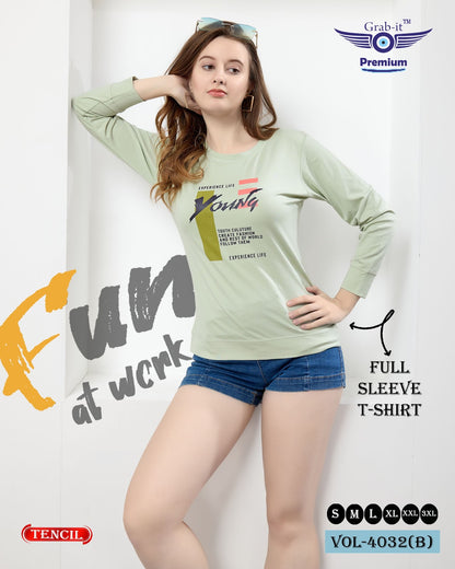 Vol 4032 B Grab It Tencil Women Tshirt Manufacturer Gujarat