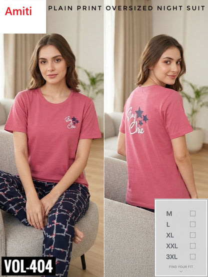 Vol 404 Amiti Hosiery Pyjama Night Suits Wholesaler India