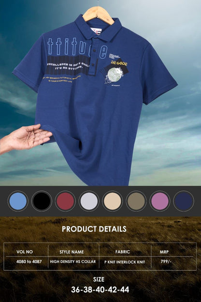 Vol 4080 To 4087 High Density Interlock Mens Tshirts Exporter