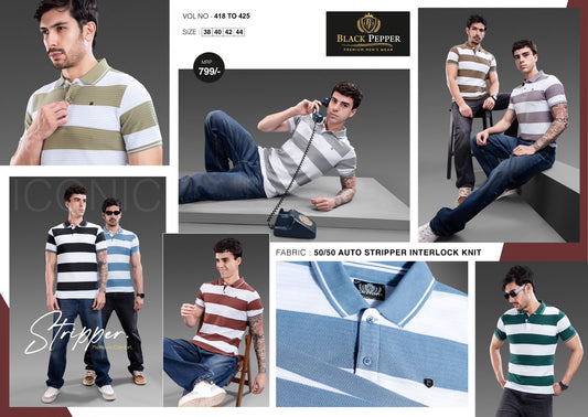 Vol 418 To 425 Black Pepper Knit Mens Tshirts Supplier Ahmedabad