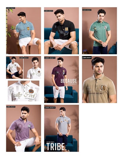Vol 4274 - 4281 Zero Gravity Tencil Lycra Mens Tshirts Manufacturer India
