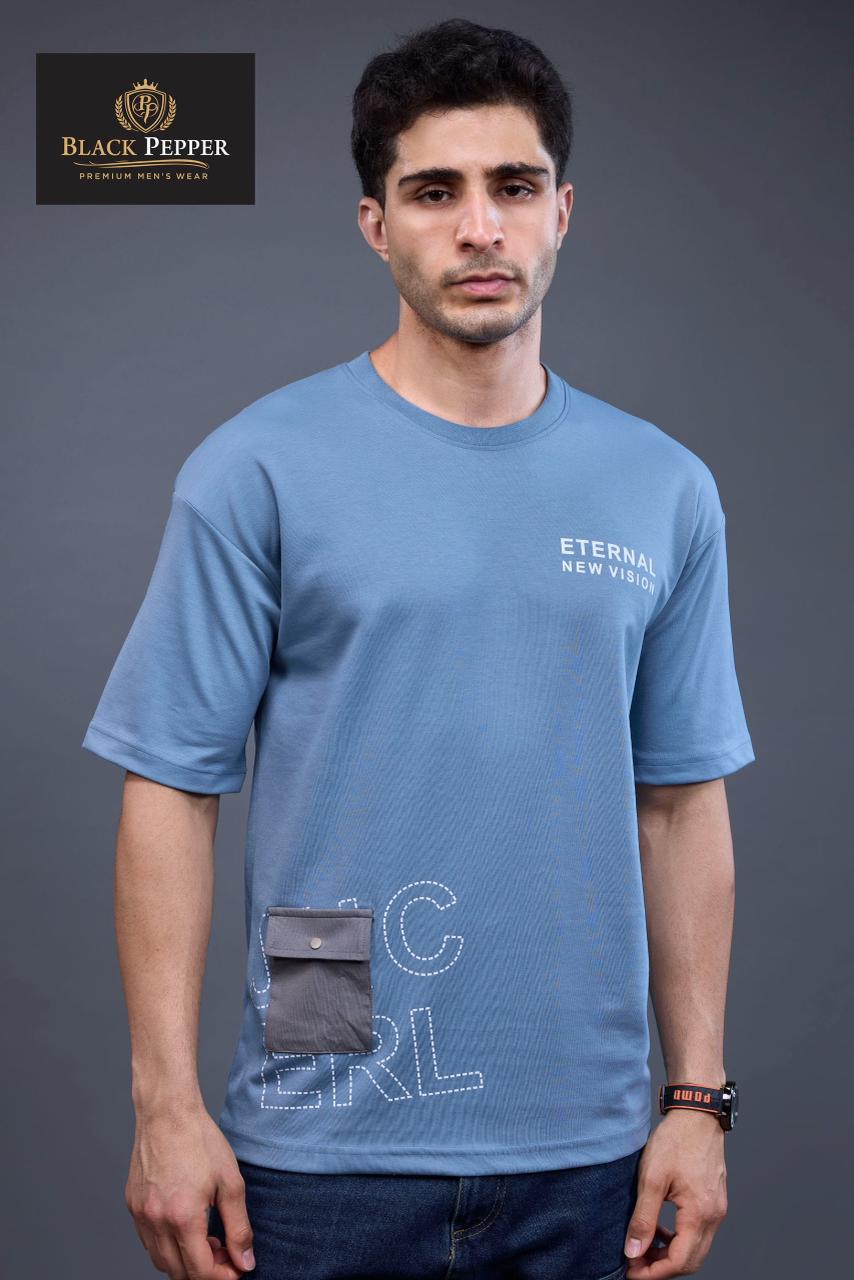 Vol 42 To 49 Black Pepper Interlock Mens Tshirts Wholesale Price