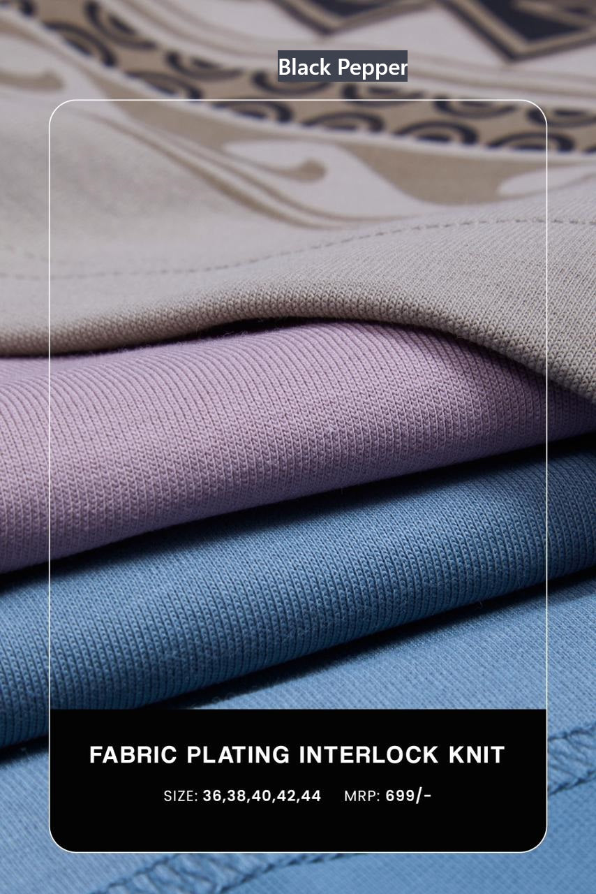 Vol 42 To 49 Black Pepper Interlock Mens Tshirts Wholesale Price