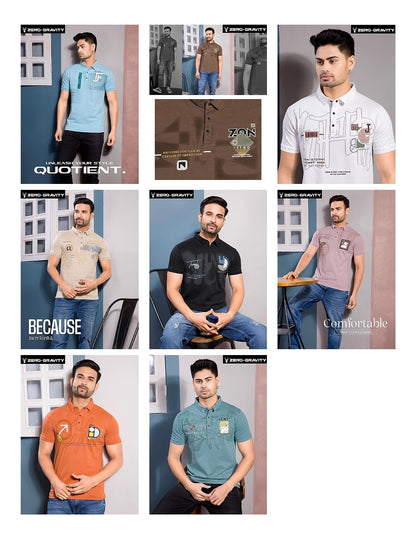 Vol 4314-4321 Zero Gravity Canvas Interlock Mens Tshirts Exporter Gujarat