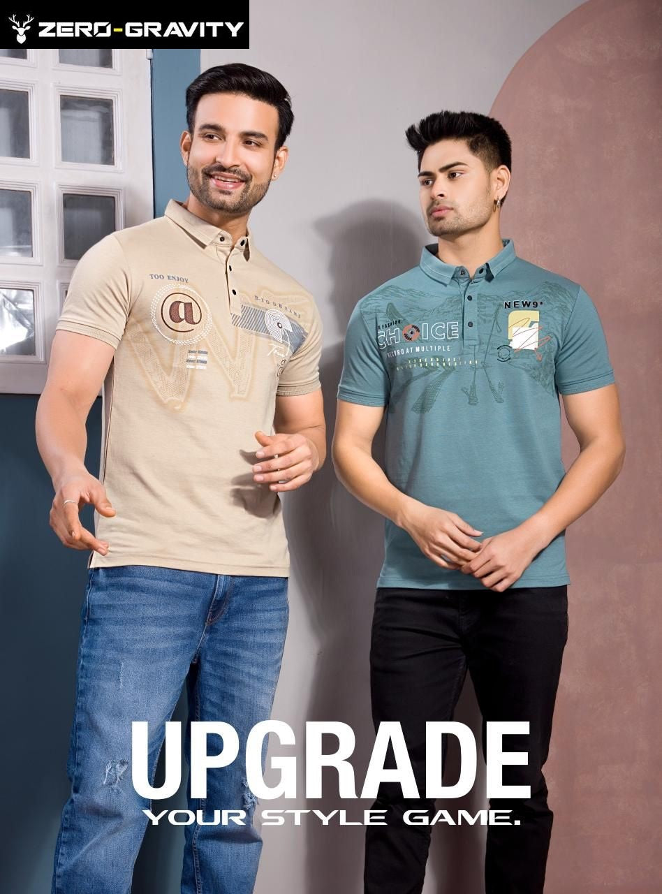 Vol 4314-4321 Zero Gravity Canvas Interlock Mens Tshirts Exporter Gujarat
