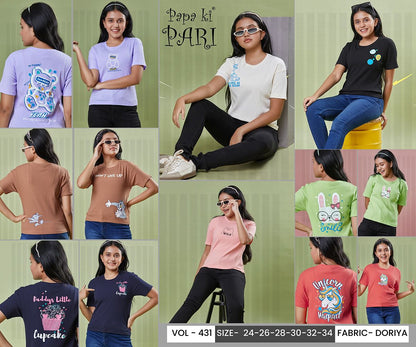 Vol 431 Papa Ki Pari Girls Tshirt Supplier Gujarat