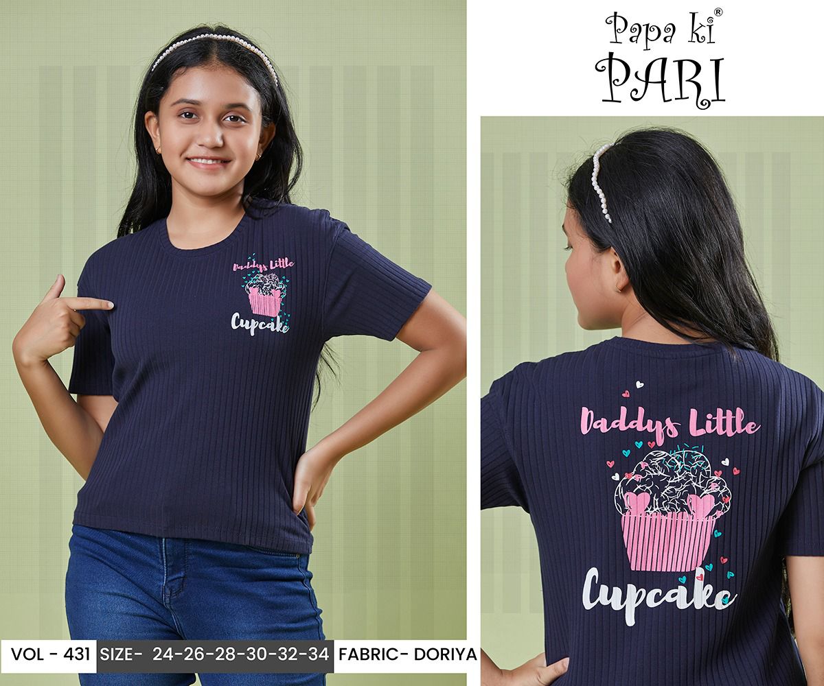 Vol 431 Papa Ki Pari Girls Tshirt Supplier Gujarat