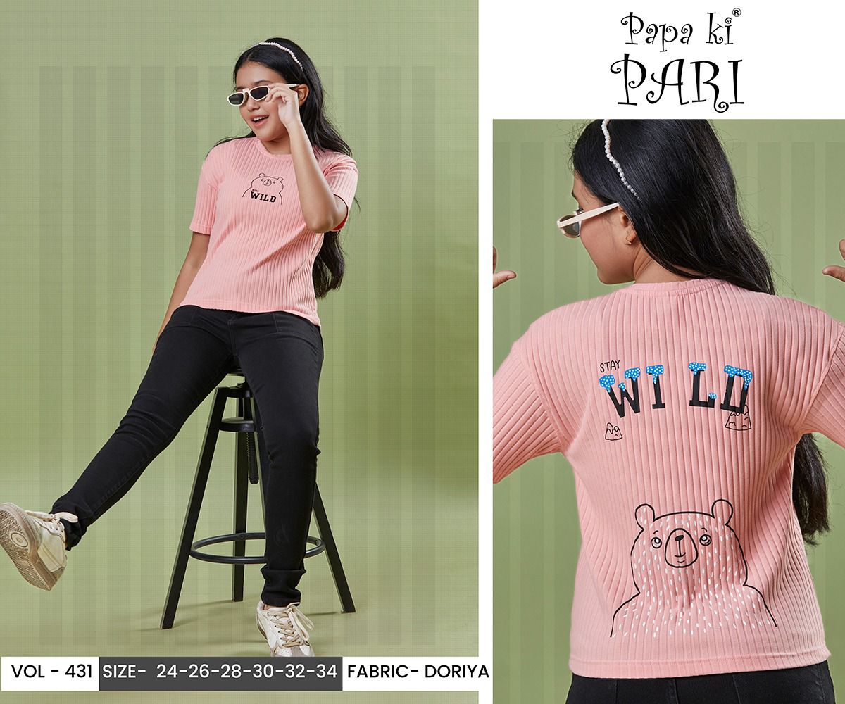 Vol 431 Papa Ki Pari Girls Tshirt Supplier Gujarat