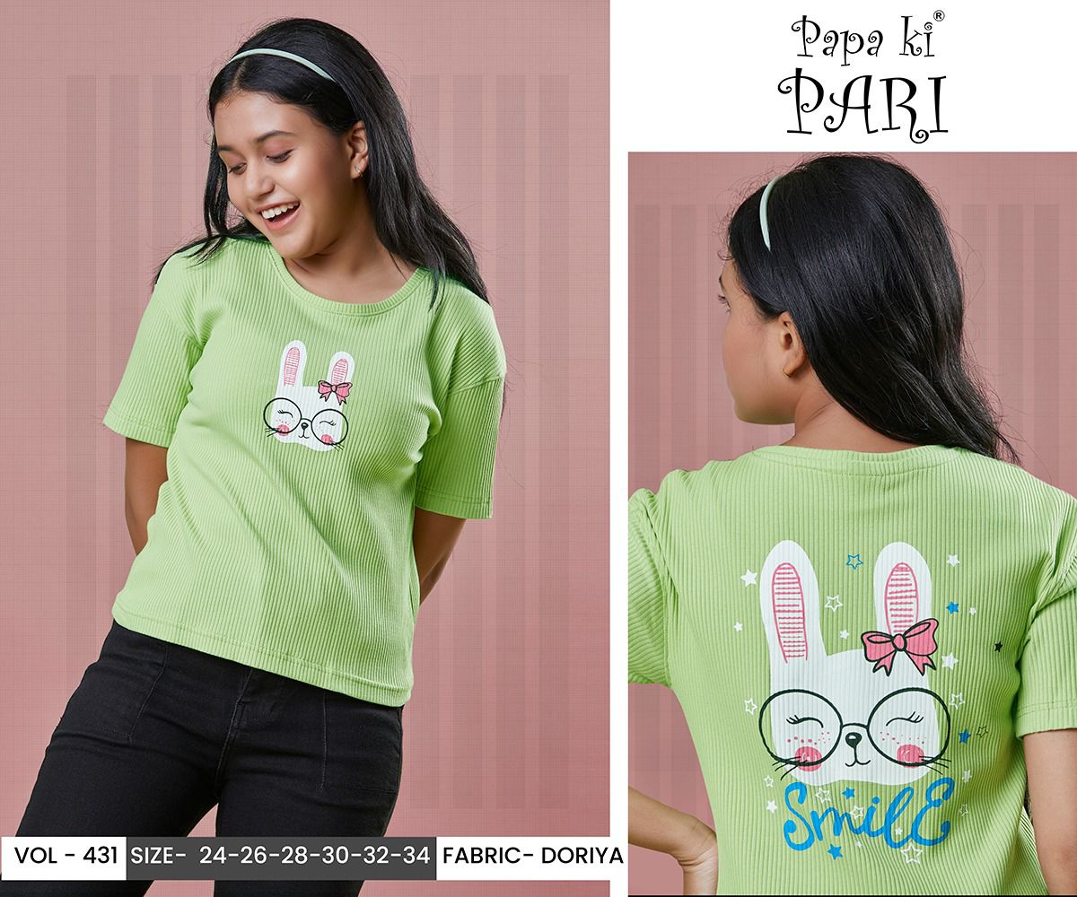 Vol 431 Papa Ki Pari Girls Tshirt Supplier Gujarat