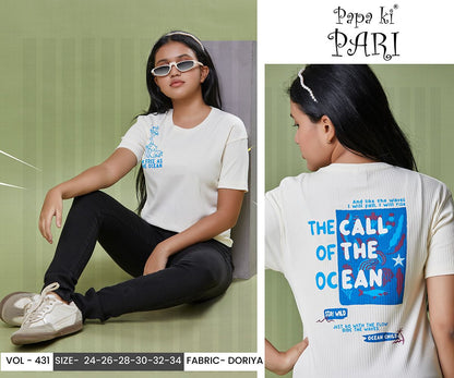 Vol 431 Papa Ki Pari Girls Tshirt Supplier Gujarat