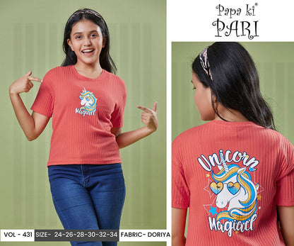 Vol 431 Papa Ki Pari Girls Tshirt Supplier Gujarat