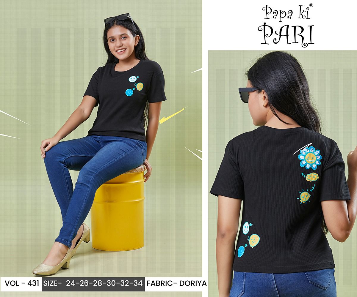 Vol 431 Papa Ki Pari Girls Tshirt Supplier Gujarat