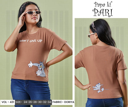 Vol 431 Papa Ki Pari Girls Tshirt Supplier Gujarat