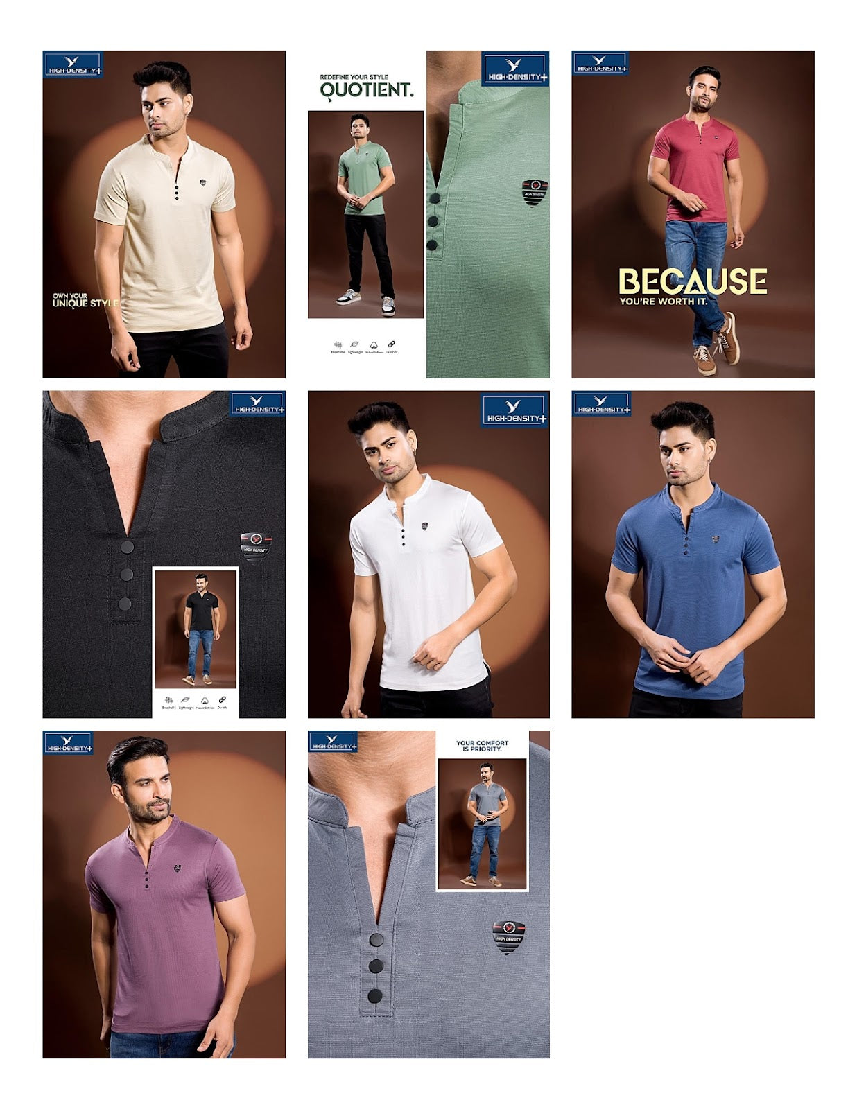 Vol 4340-4347 High Density Tencil Lycra Mens Tshirts Supplier India