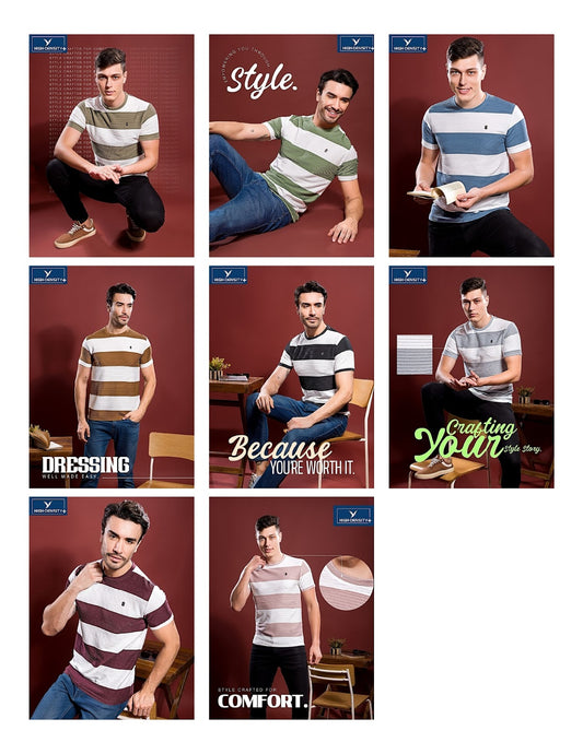 Vol 4380 - 4387 High Density Knit Mens Tshirts Wholesaler Ahmedabad