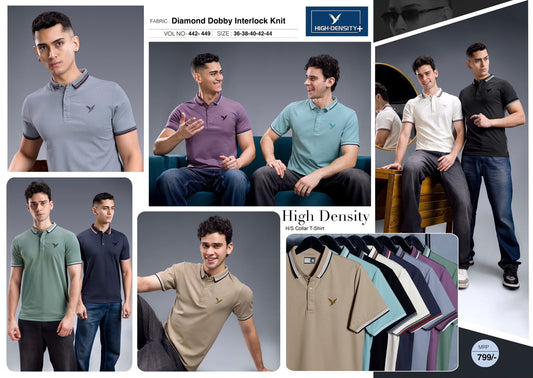 Vol 442 To 449 Plus Size High Density Dobby Mens Tshirts Manufacturer Ahmedabad