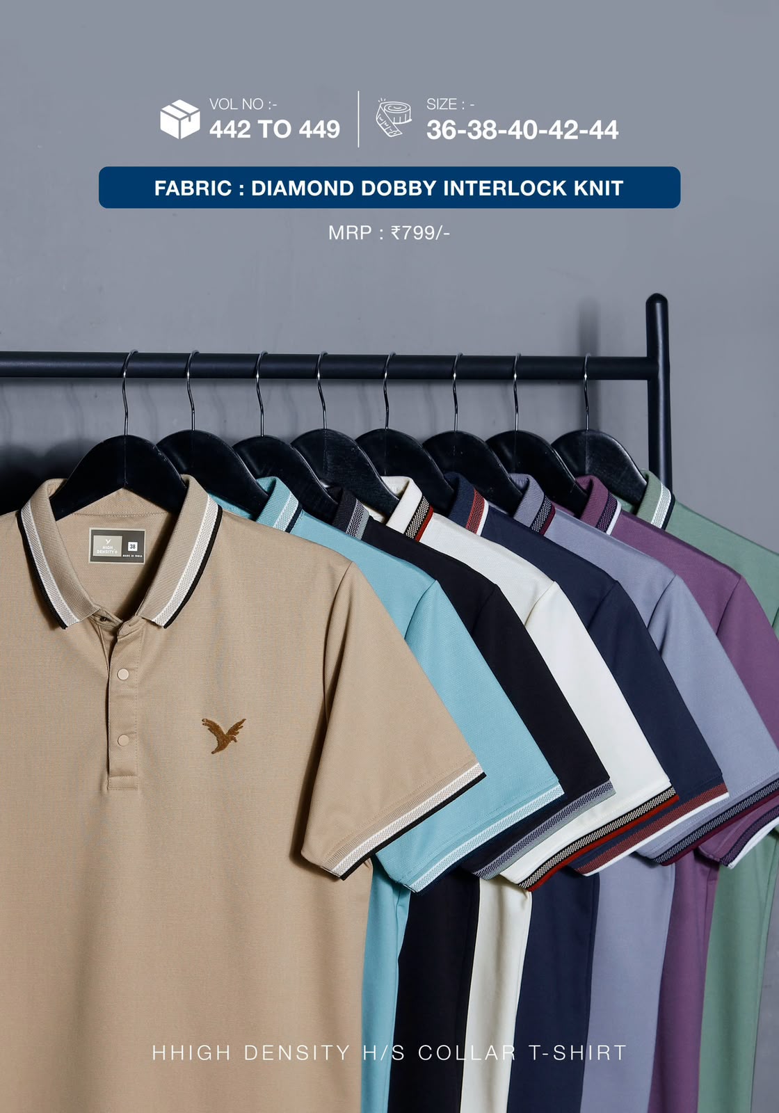 Vol 442 To 449 Plus Size High Density Dobby Mens Tshirts Manufacturer Ahmedabad