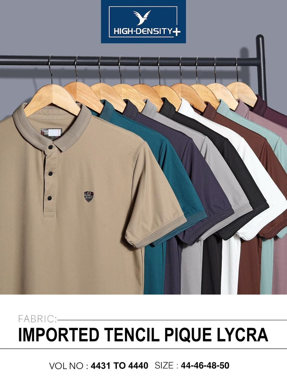 Vol 4431-4440 High Density Tencil Lycra Mens Tshirts Wholesale Price