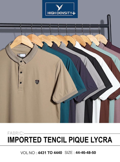 Vol 4431-4440 High Density Tencil Lycra Mens Tshirts Wholesale Price
