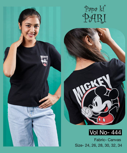 Plain Vol 444 Papa Ki Pari Canvas Girls Top Wholesaler Ahmedabad