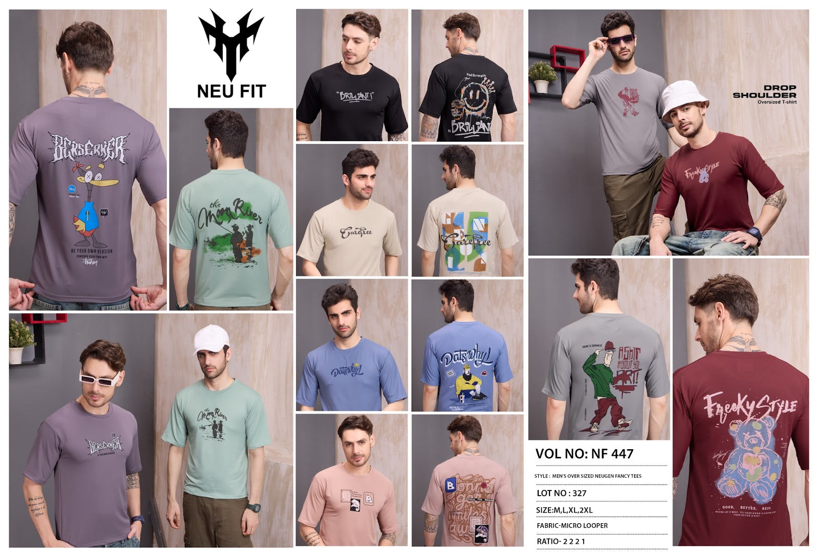 Vol 447 Neu Fit Looper Mens Tshirts Exporter Ahmedabad