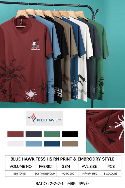 Vol 450 To 457 Bluehawk Honey Comb Mens Tshirts Supplier Gujarat