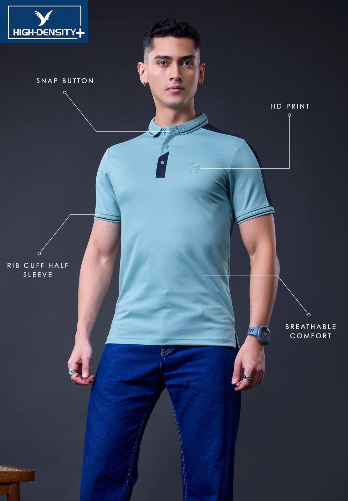 Vol 450 To 457 Dobby High Density Lycra Mens Tshirts Wholesaler