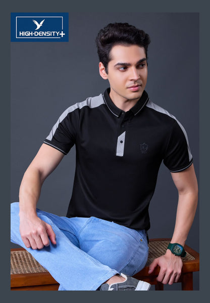 Vol 450 To 457 Dobby High Density Lycra Mens Tshirts Wholesaler