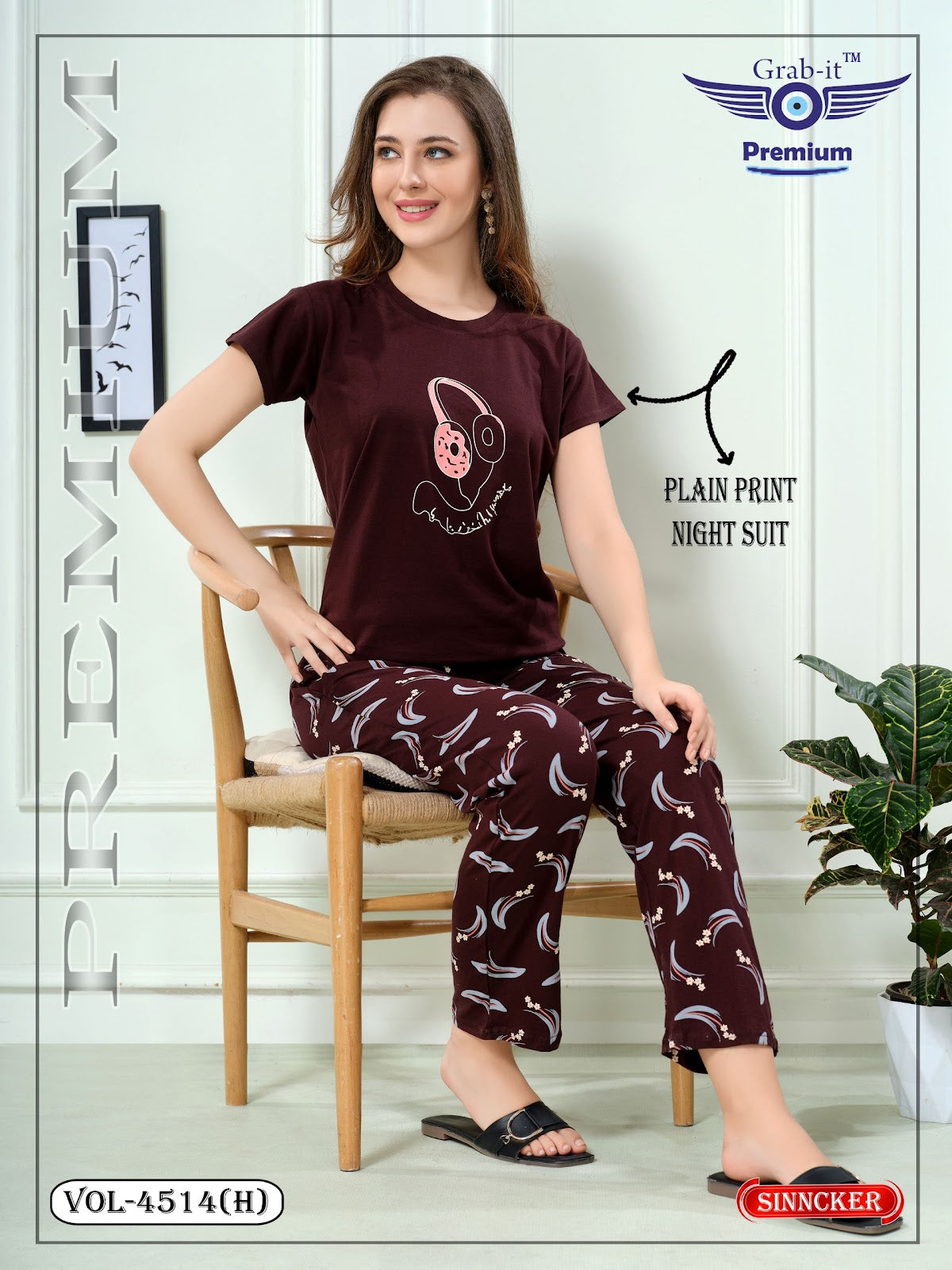 Vol 4514 H Grab It Sinker Pyjama Night Suits Exporter India