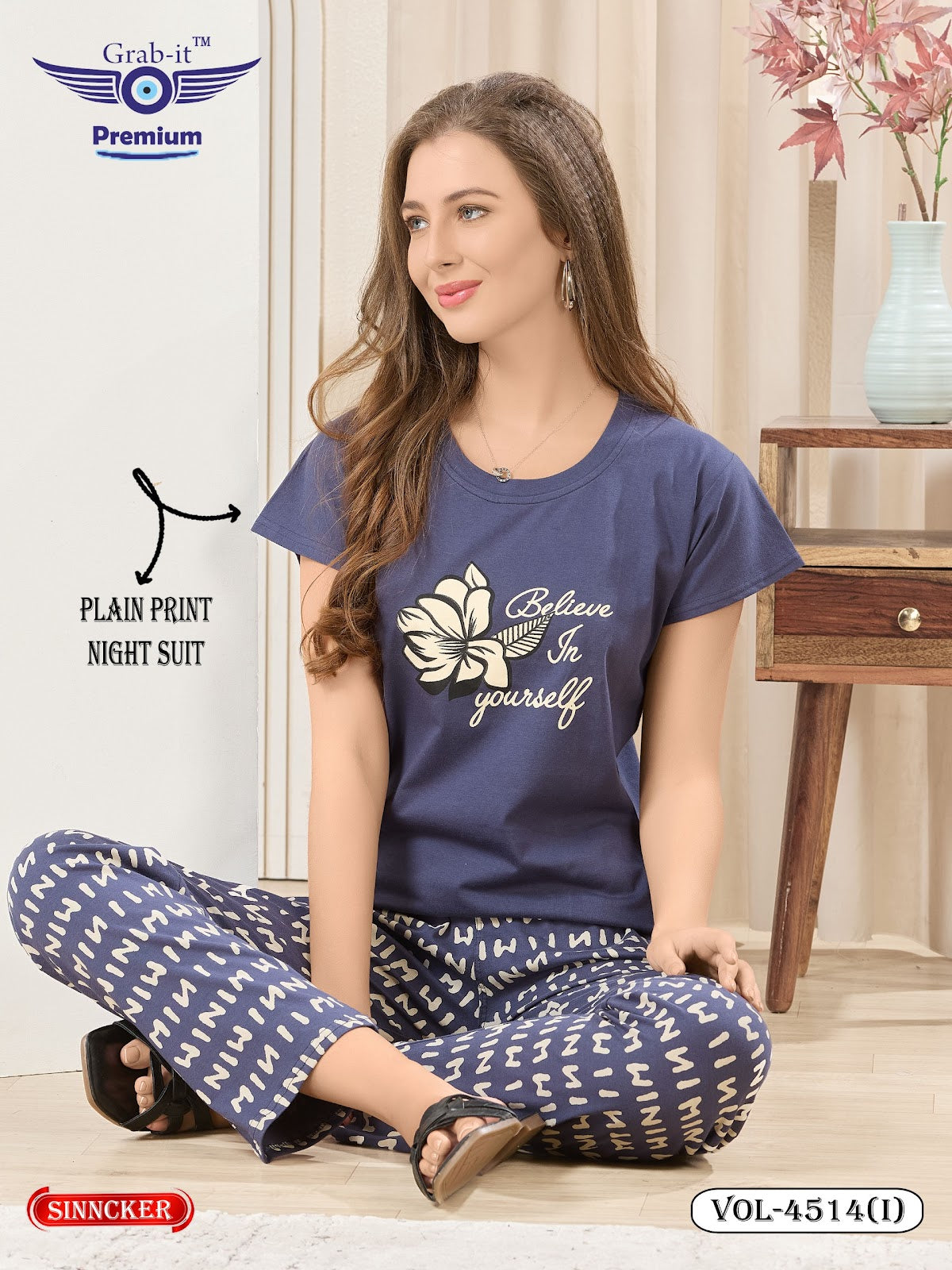 Vol 4514 I Grab It Sinker Pyjama Night Suits Wholesale Price