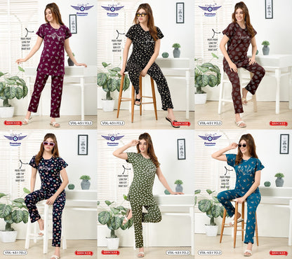 Vol 4517 L Grab It Sinker Kurta Night Suits Manufacturer Ahmedabad