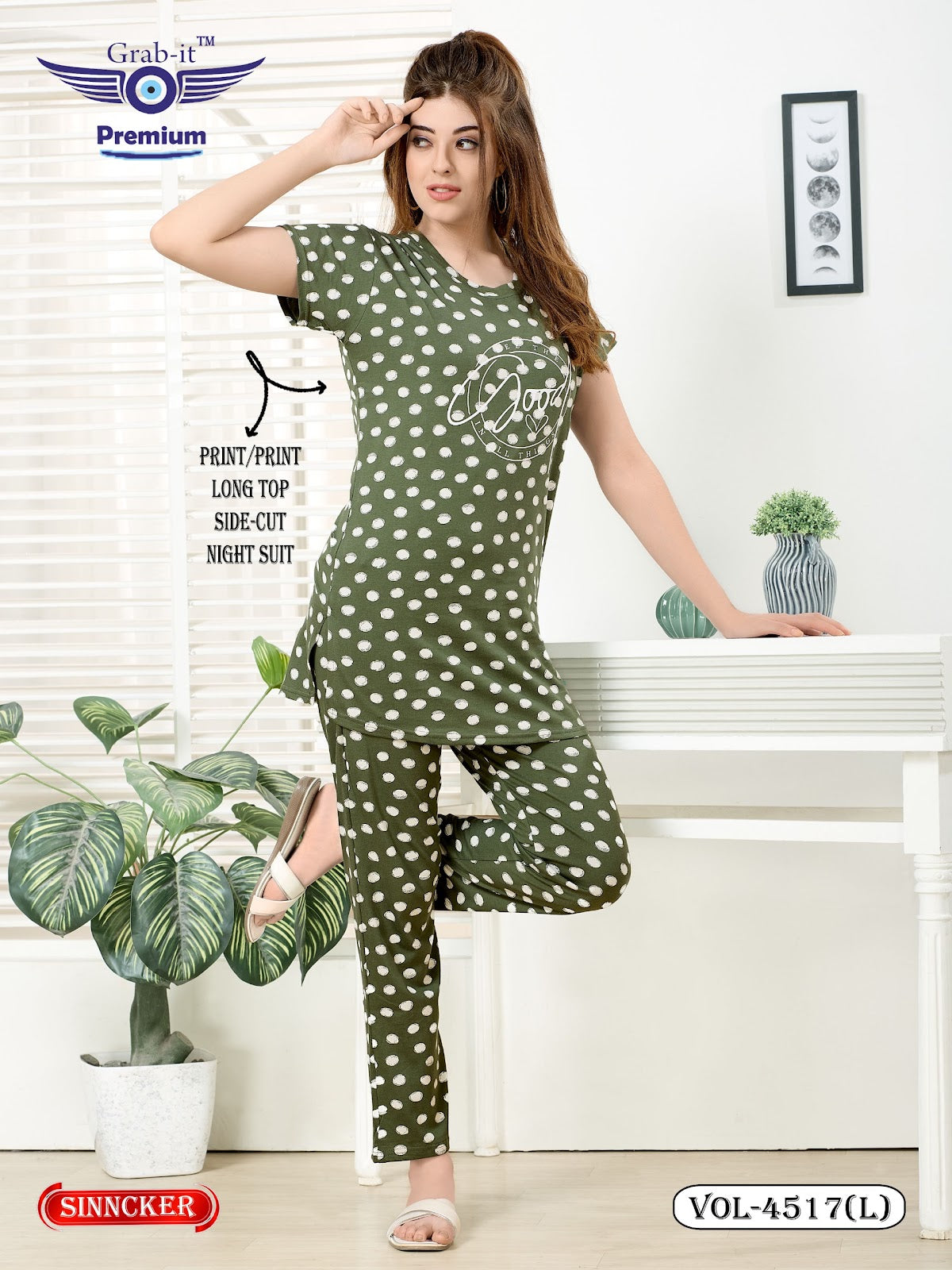 Vol 4517 L Grab It Sinker Kurta Night Suits Manufacturer Ahmedabad