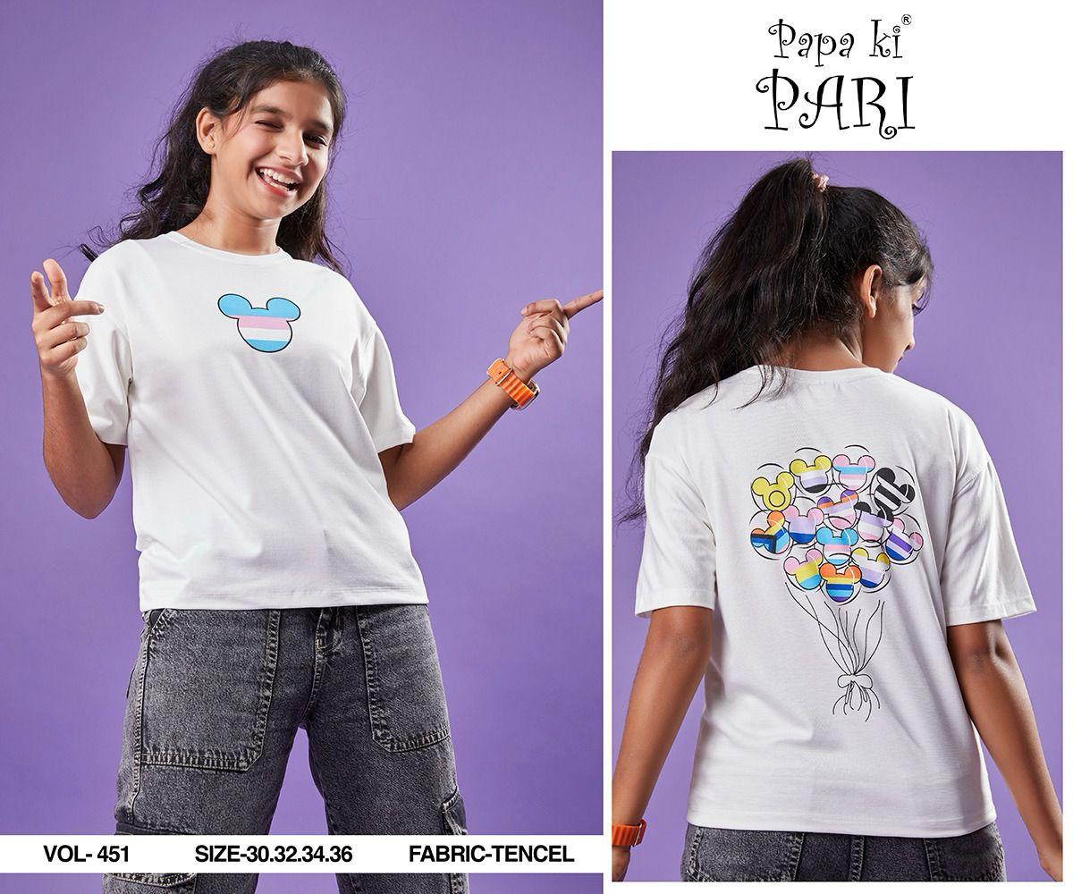 Vol 451 Papa Ki Pari Imported Girls Top Wholesaler India
