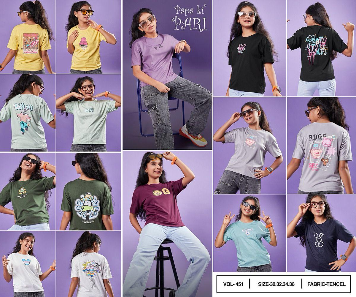 Vol 451 Papa Ki Pari Imported Girls Top Wholesaler India