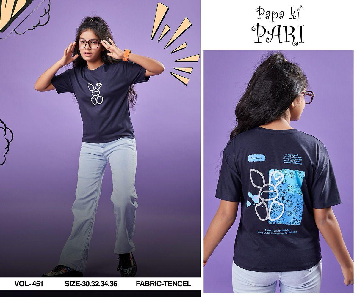 Vol 451 Papa Ki Pari Imported Girls Top Wholesaler India