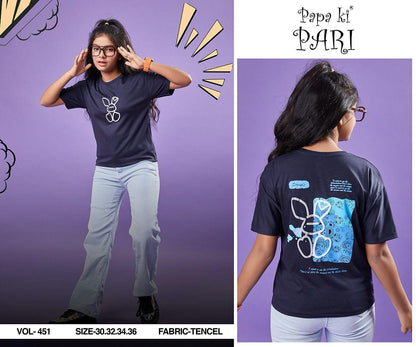 Vol 451 Papa Ki Pari Imported Girls Top Wholesaler India