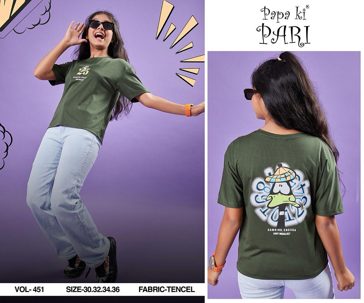 Vol 451 Papa Ki Pari Imported Girls Top Wholesaler India