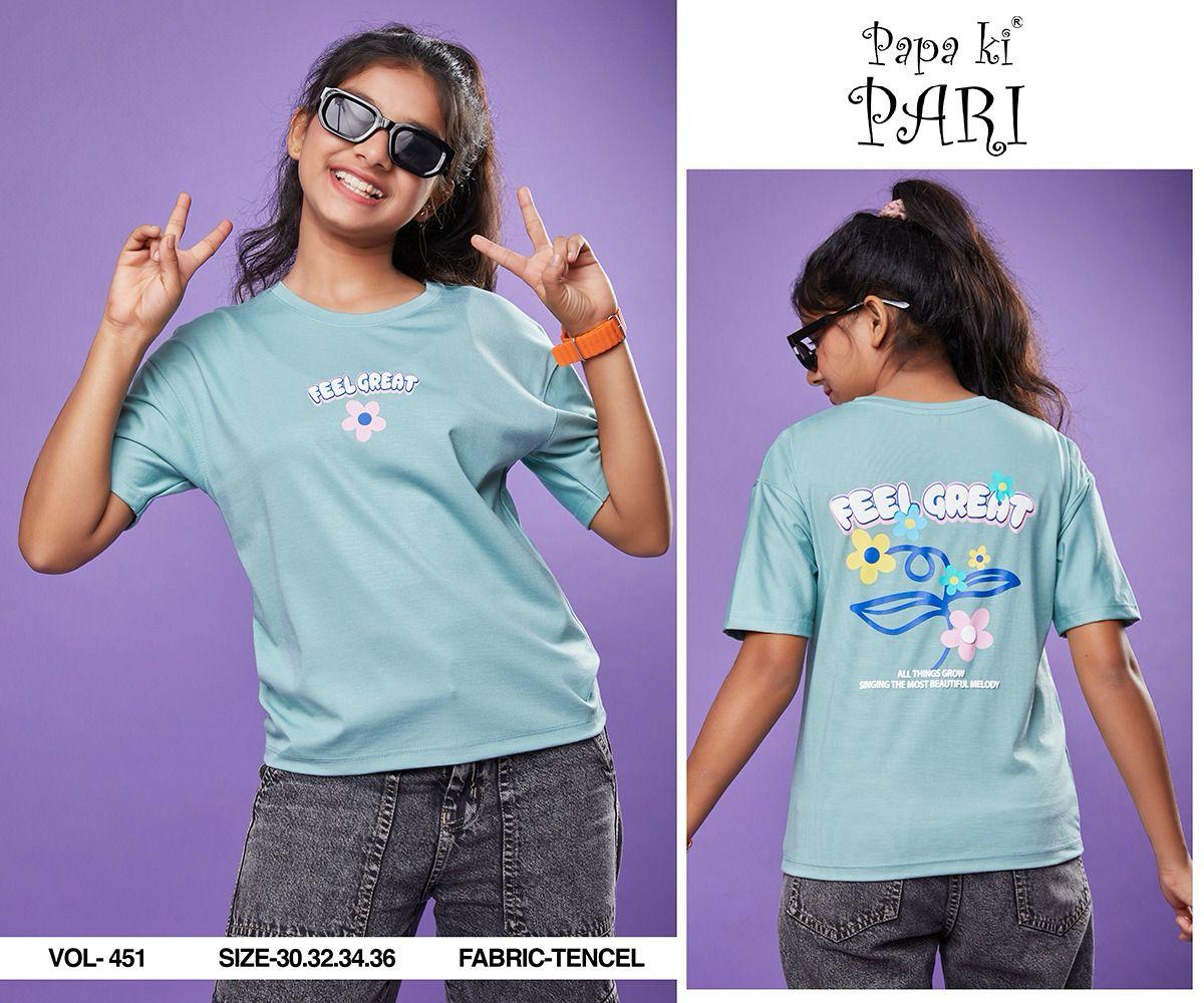 Vol 451 Papa Ki Pari Imported Girls Top Wholesaler India