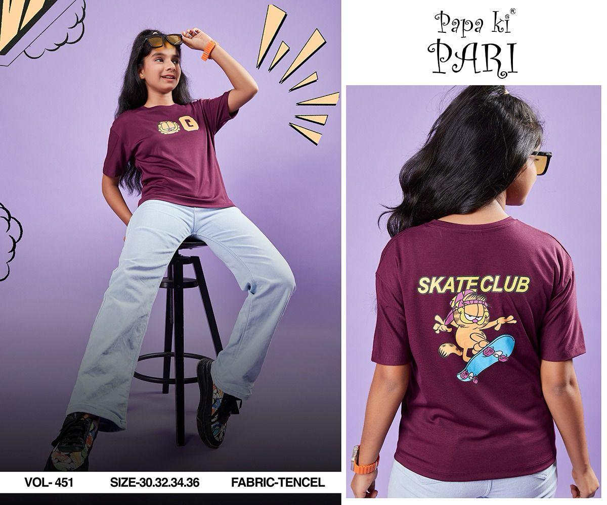 Vol 451 Papa Ki Pari Imported Girls Top Wholesaler India