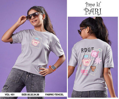Vol 451 Papa Ki Pari Imported Girls Top Wholesaler India