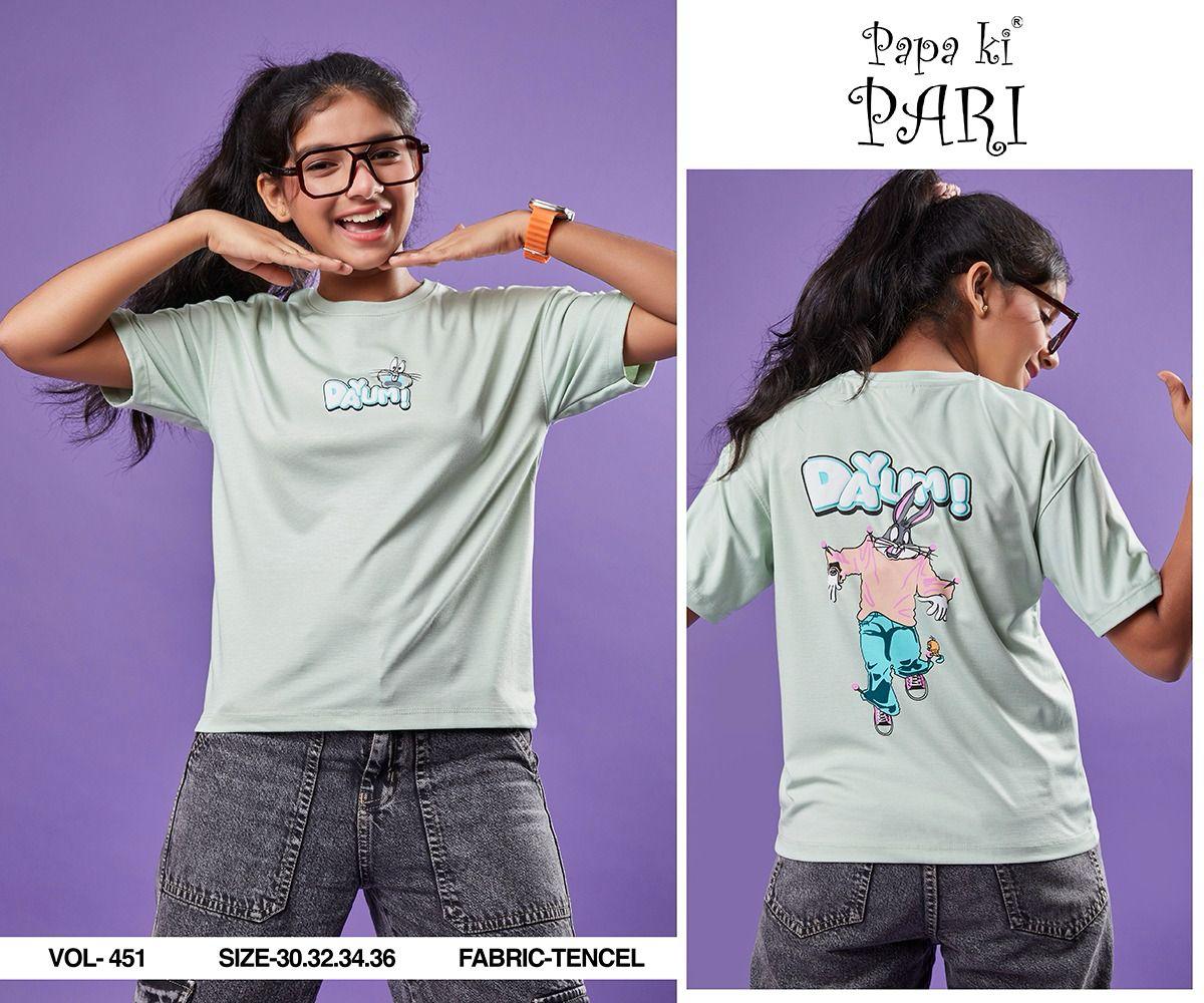Vol 451 Papa Ki Pari Imported Girls Top Wholesaler India