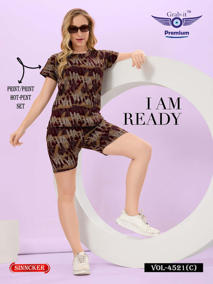 Vol 4521 C Grab It Sinker Shorts Night Suits Manufacturer Gujarat