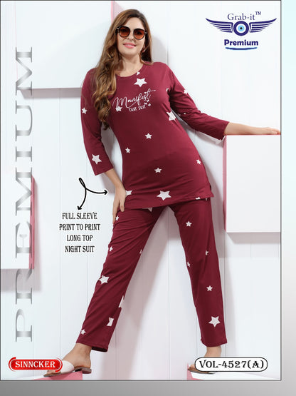 Vol 4527 A Grab It Sinker Kurta Night Suits Wholesaler Gujarat