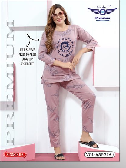 Vol 4527 A Grab It Sinker Kurta Night Suits Wholesaler Gujarat
