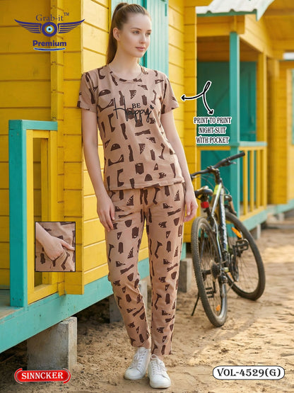 Vol 4529 G Grab It Sinker Pyjama Night Suits Manufacturer