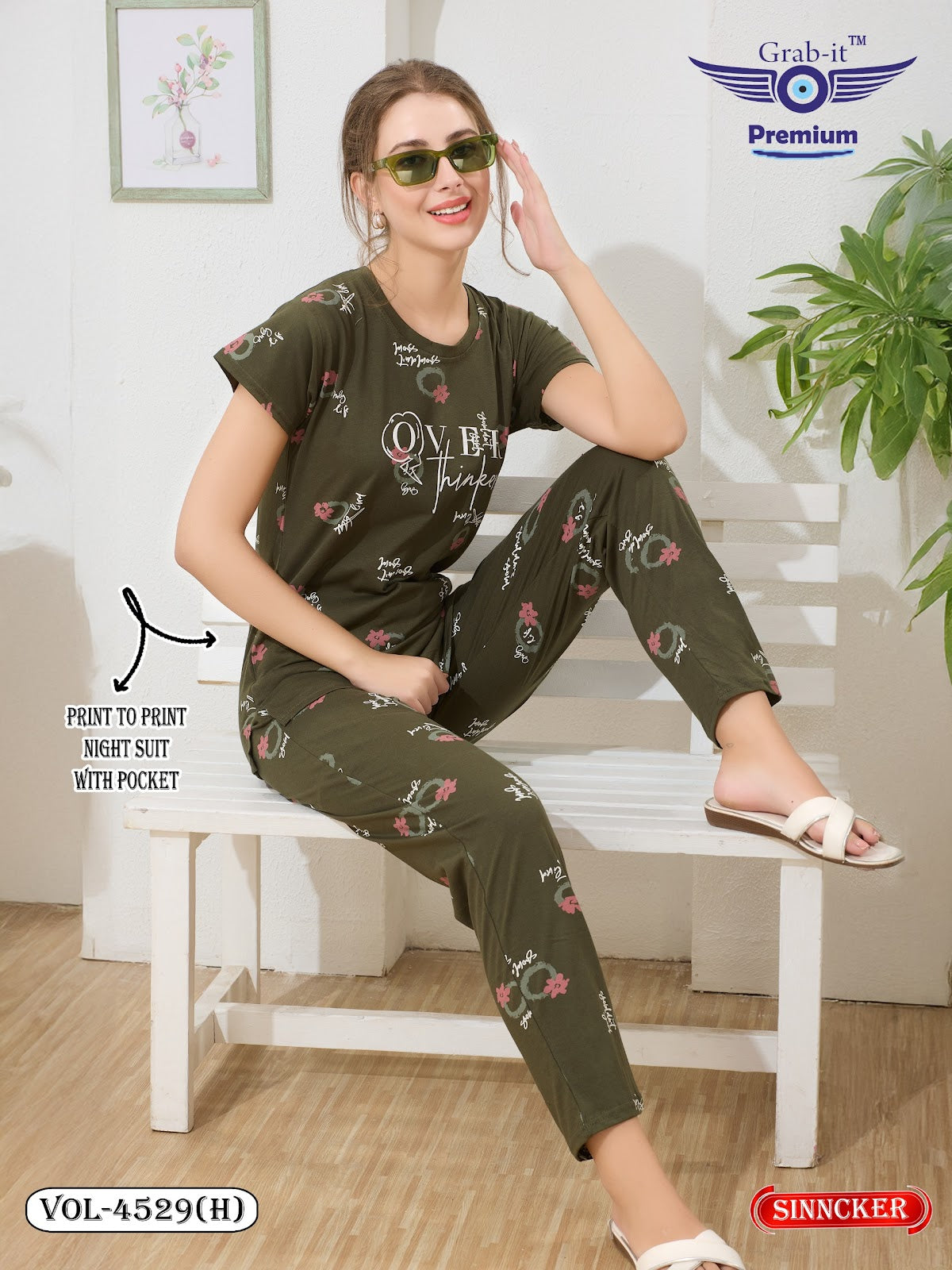 Vol 4529 H Grab It Sinker Pyjama Night Suits Exporter India