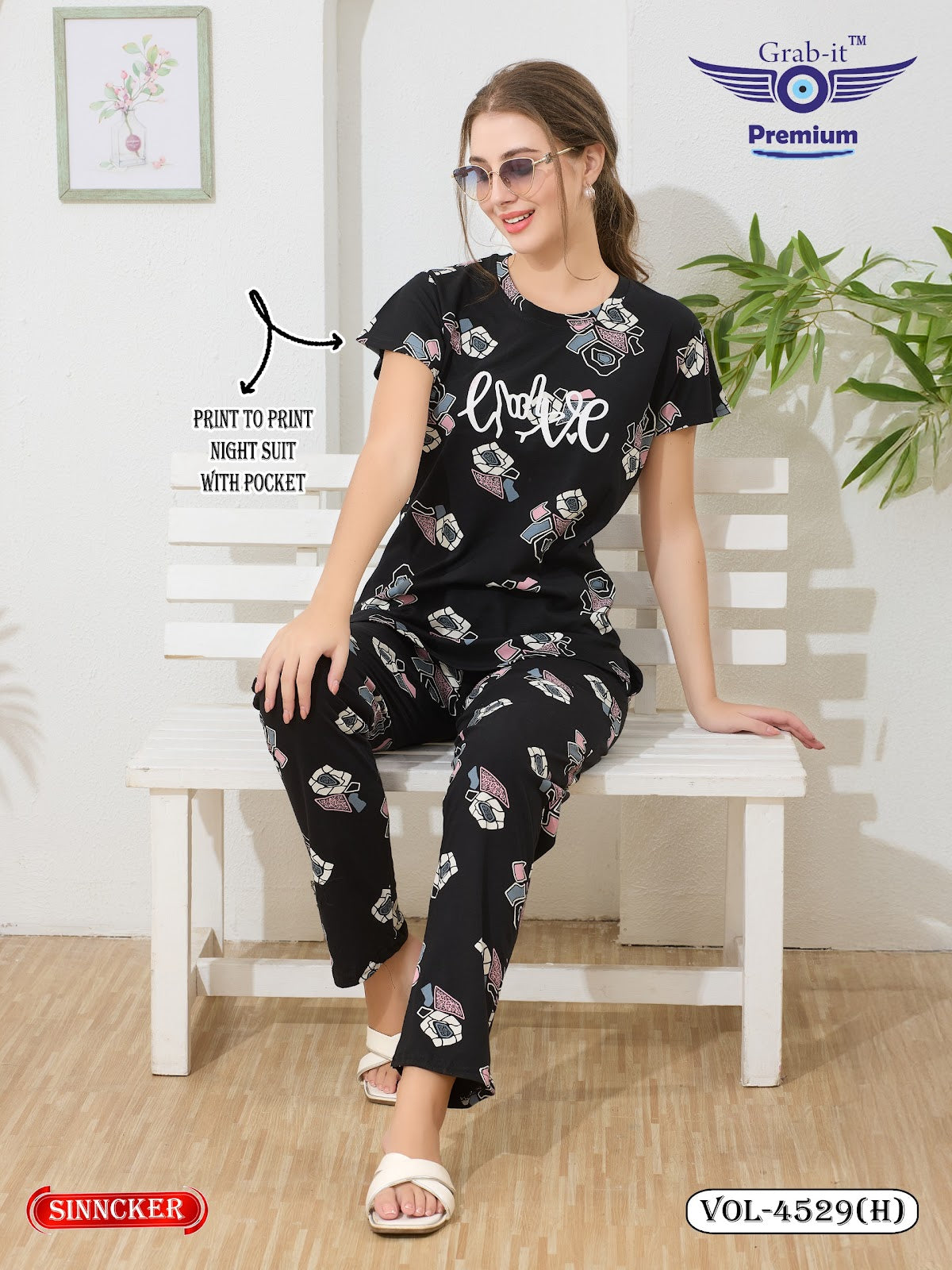 Vol 4529 H Grab It Sinker Pyjama Night Suits Exporter India