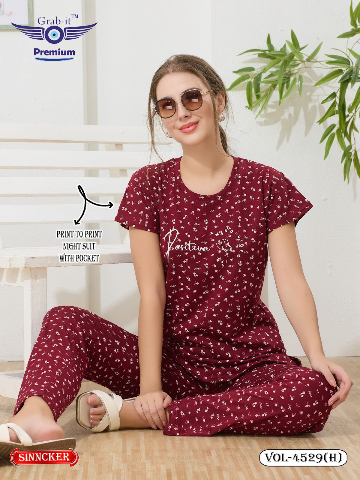 Vol 4529 H Grab It Sinker Pyjama Night Suits Exporter India