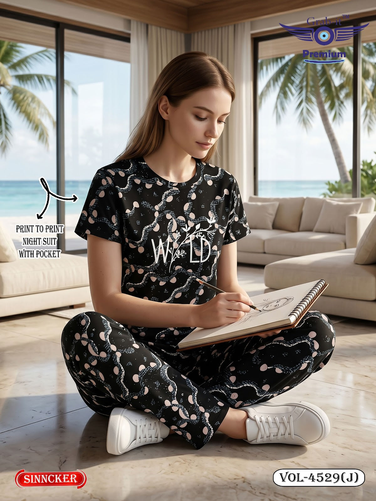Vol 4529 J Grab It Sinker Pyjama Night Suits Manufacturer