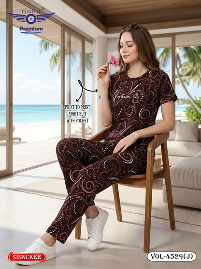 Vol 4529 J Grab It Sinker Pyjama Night Suits Manufacturer